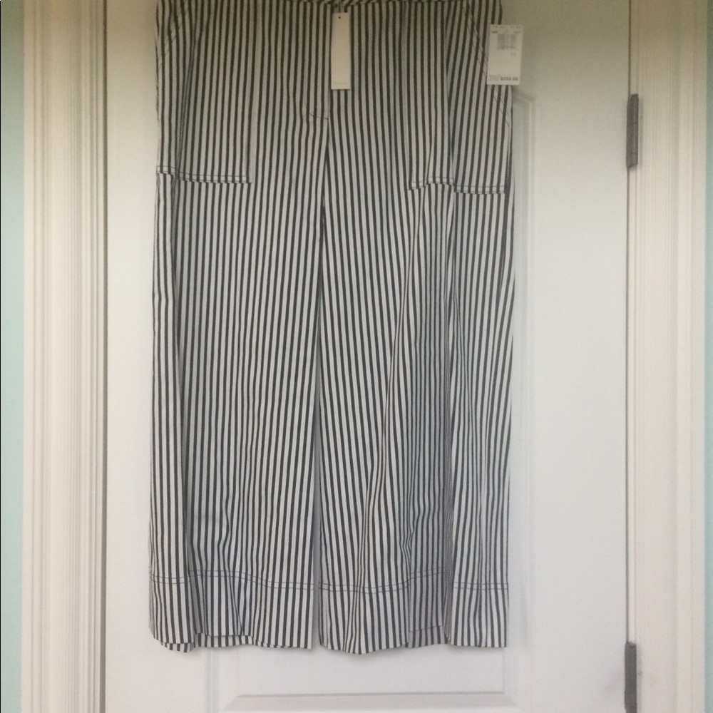 Trina Turk stripe pants 35 length ankle sz 10 new